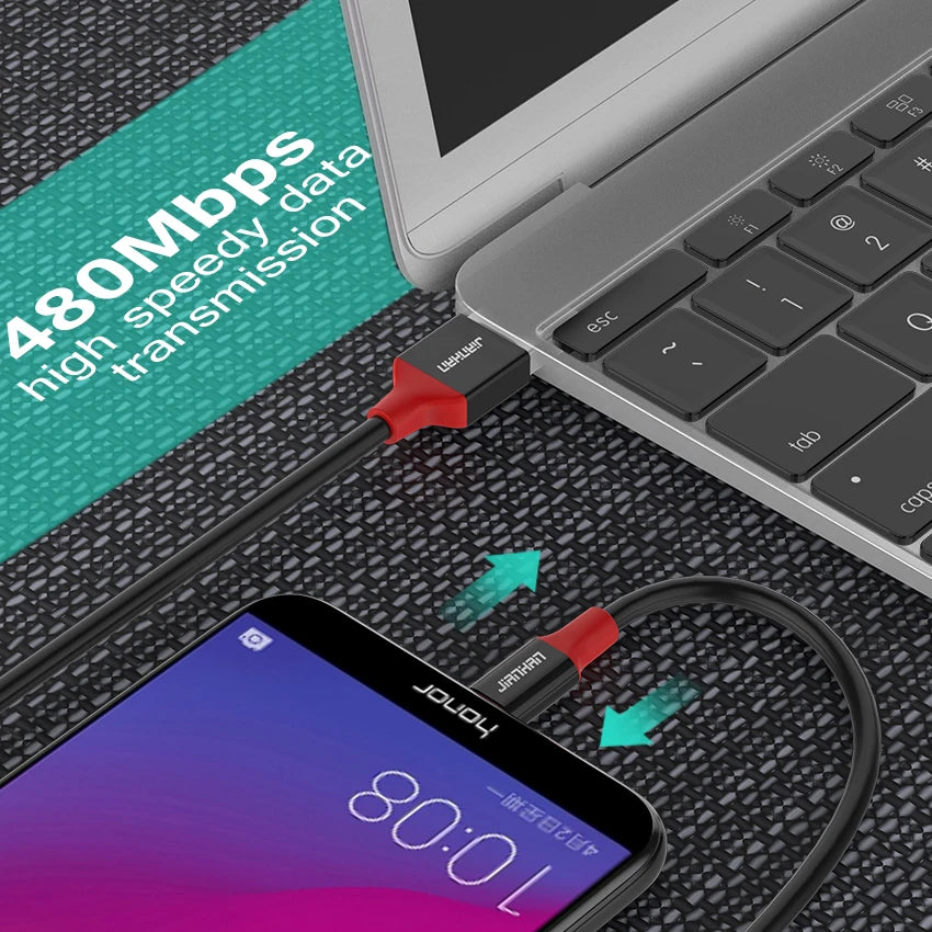 JianHan Micro USB Cable Reversible 3A Fast Charging for Samsung Xiaomi HTC LG Andriod USB Charger Data Cable Mobile Phone Cable
