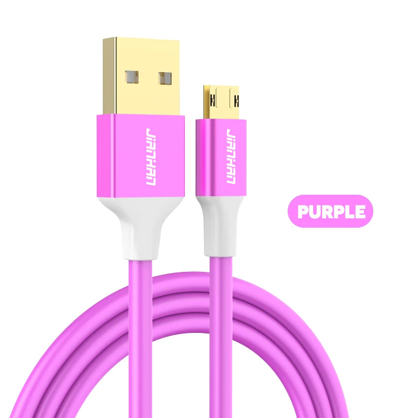 JianHan Micro USB Cable Reversible 3A Fast Charging for Samsung Xiaomi HTC LG Andriod USB Charger Data Cable Mobile Phone Cable