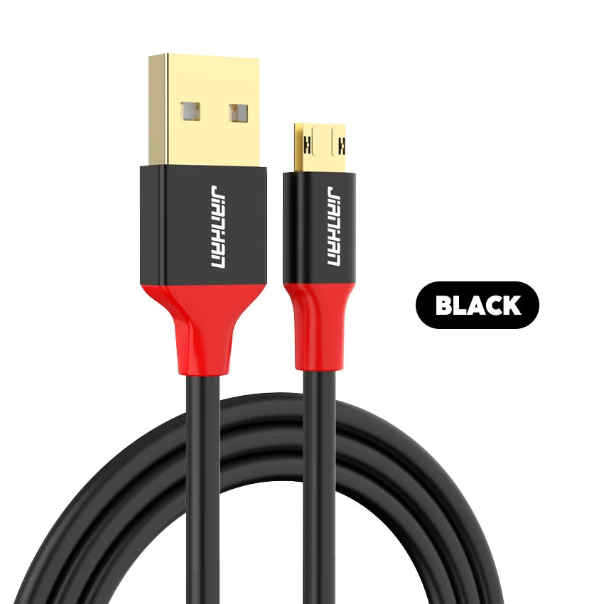 JianHan Micro USB Cable Reversible 3A Fast Charging for Samsung Xiaomi HTC LG Andriod USB Charger Data Cable Mobile Phone Cable