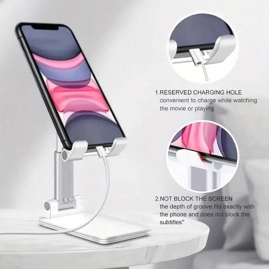 1Pc portable retractable phone holder, compatible with all mobile phones, the latest folding retractable phone holder, compact