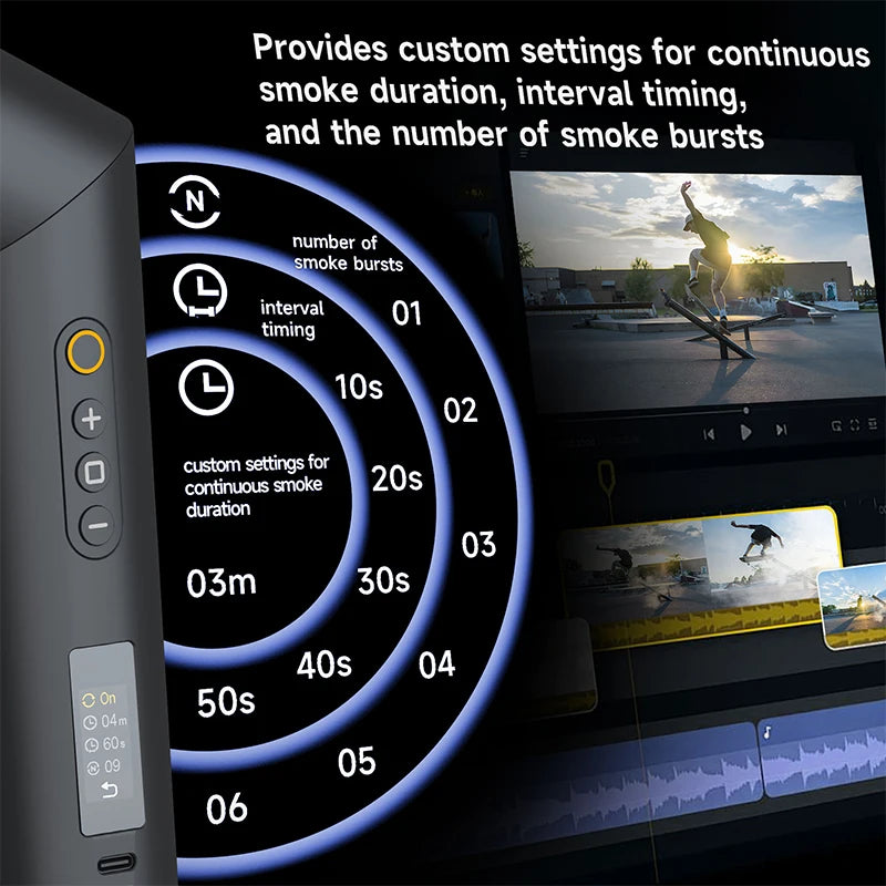 HandHeld Smoke Fogger Machine Bendable With Remote Control For Video Filming Stage Performance Atmosphere COLBOR CF5 NEW